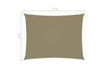 vidaXL 135161 Sunshade Sail Oxford Fabric Rectangular 4x5 M Beige vidaXL 135161 Sunshade Sail Oxford Fabric Rectangular 4x5 M Beige