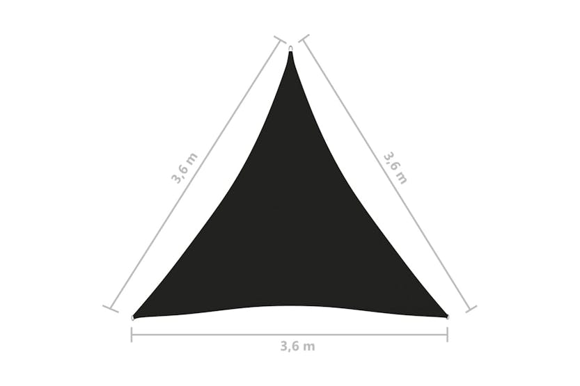 vidaXL 135776 Sunshade Sail Oxford Fabric Triangular 3.6x3.6x3.6 M Black vidaXL 135776 Sunshade Sail Oxford Fabric Triangular 3.6x3.6x3.6 M Black