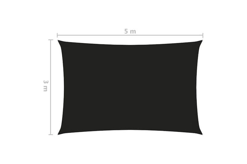 vidaXL 135762 Sunshade Sail Oxford Fabric Rectangular 3x5 M Black vidaXL 135762 Sunshade Sail Oxford Fabric Rectangular 3x5 M Black
