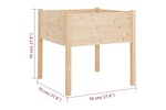 vidaXL 810809 Garden Planter 70x70x70cm Solid Pinewood vidaXL 810809 Garden Planter 70x70x70cm Solid Pinewood