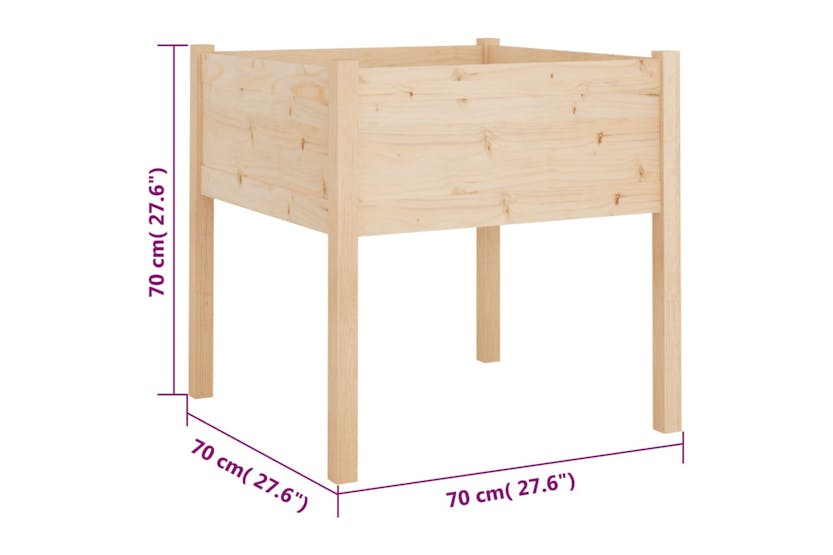vidaXL 810809 Garden Planter 70x70x70cm Solid Pinewood vidaXL 810809 Garden Planter 70x70x70cm Solid Pinewood