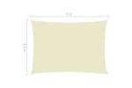 vidaXL 135215 Sunshade Sail Oxford Fabric Rectangular 3.5x5 M Cream vidaXL 135215 Sunshade Sail Oxford Fabric Rectangular 3.5x5 M Cream
