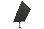 vidaXL 312376 Cantilever Umbrella With Double Top 300x300cm Black vidaXL 312376 Cantilever Umbrella With Double Top 300x300cm Black