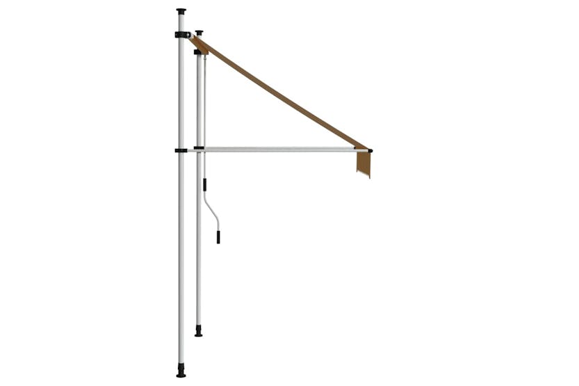 vidaXL 145831 Manual Retractable Awning 100cm Orange And White Stripes vidaXL 145831 Manual Retractable Awning 100cm Orange And White Stripes