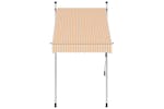 vidaXL 145831 Manual Retractable Awning 100cm Orange And White Stripes vidaXL 145831 Manual Retractable Awning 100cm Orange And White Stripes