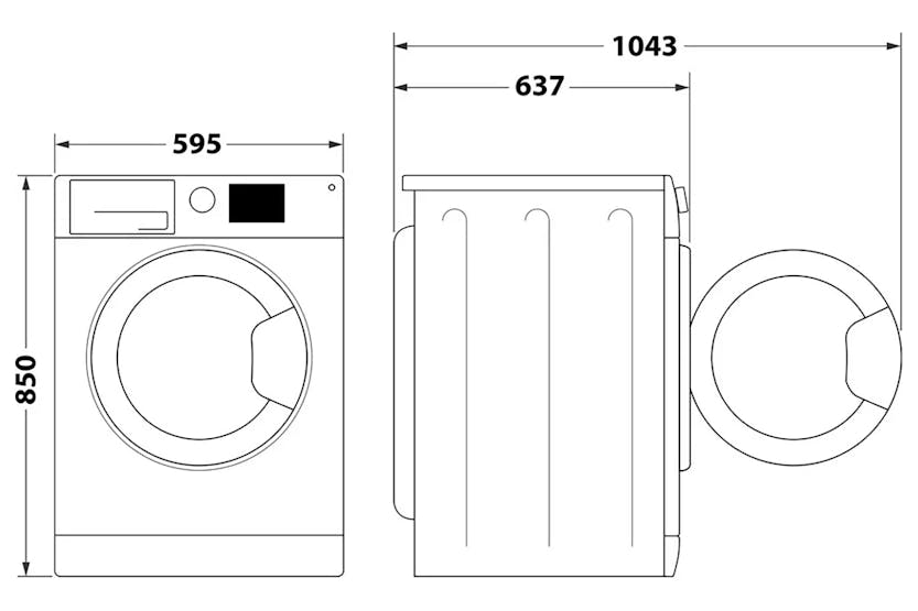 Hotpoint 9kg Freestanding Washing Machine | NSWM945CGGUKN