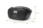 Roberts Zoombox FM with CD Player | Black Roberts Zoombox FM with CD Player | Black
