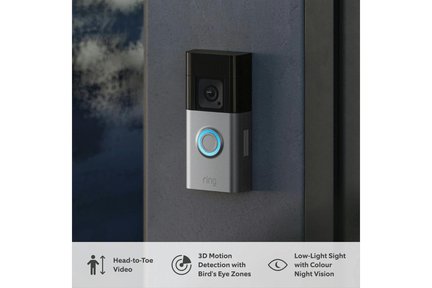 Ring Battery Video Doorbell Pro Hardwired | Satin Nickel