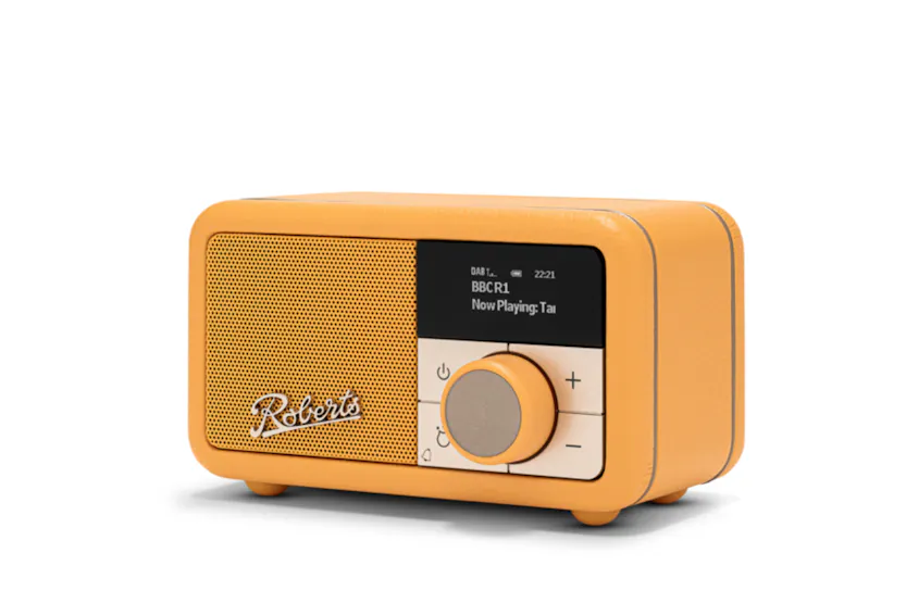 Roberts Revival Petite 2 FM Radio with Bluetooth | Sunburst Yellow Roberts Revival Petite 2 FM Radio with Bluetooth | Sunburst Yellow