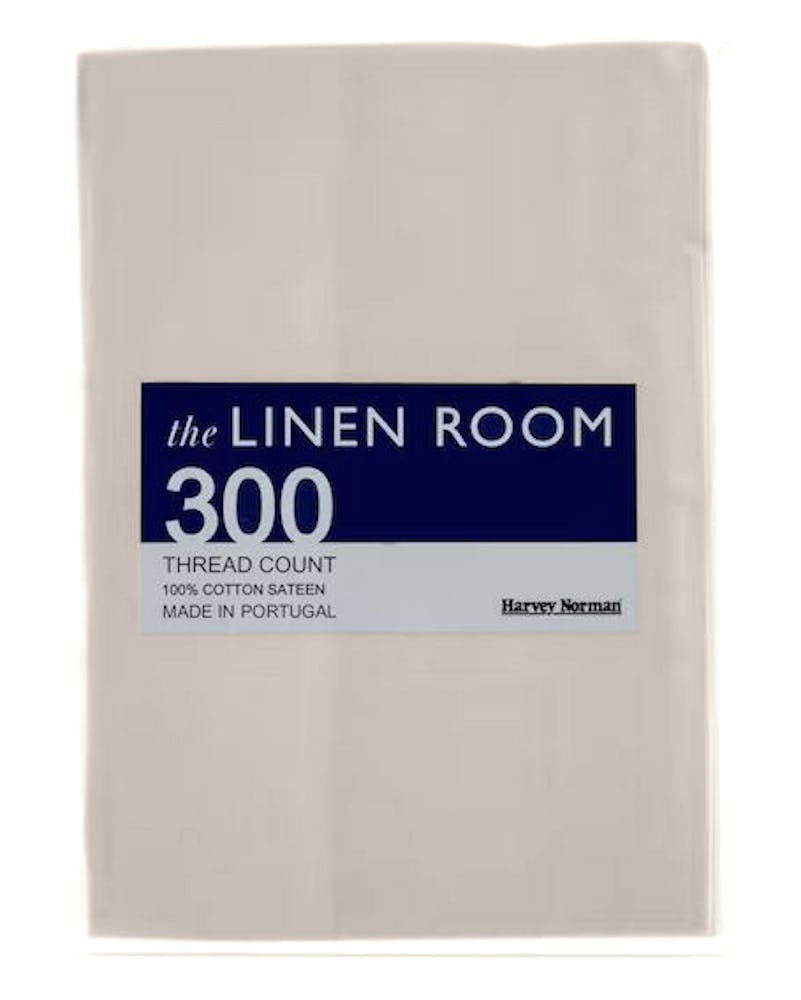 The Linen Room | 300tc Cotton Sateen | Fitted Sheet | Champagne | King
