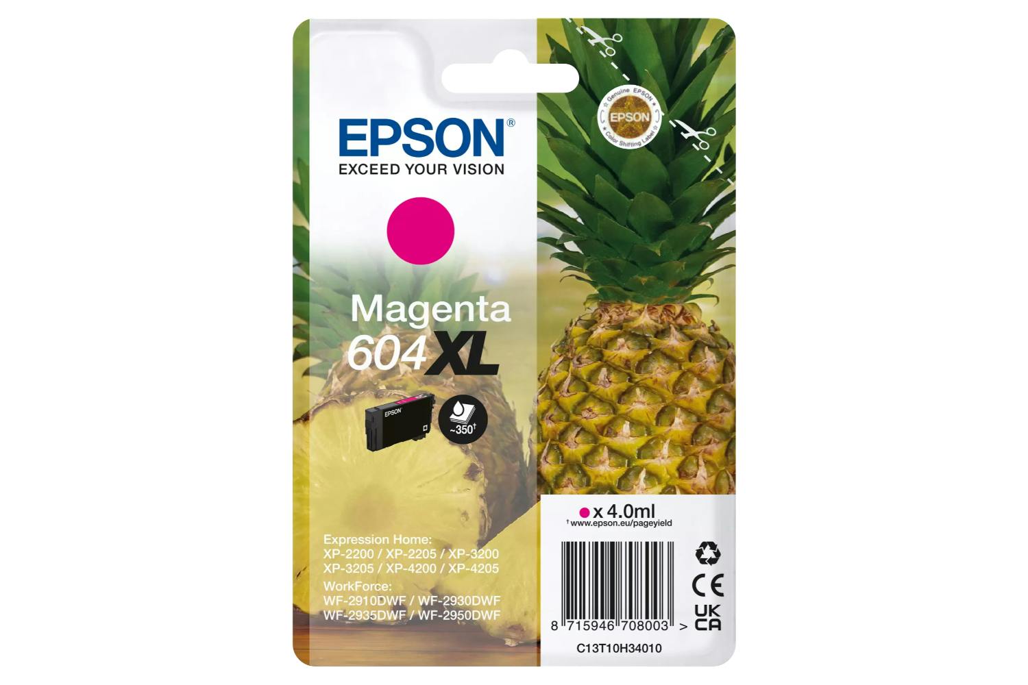 Epson 604 Pineapple Individual Genuine Ink | Magenta
