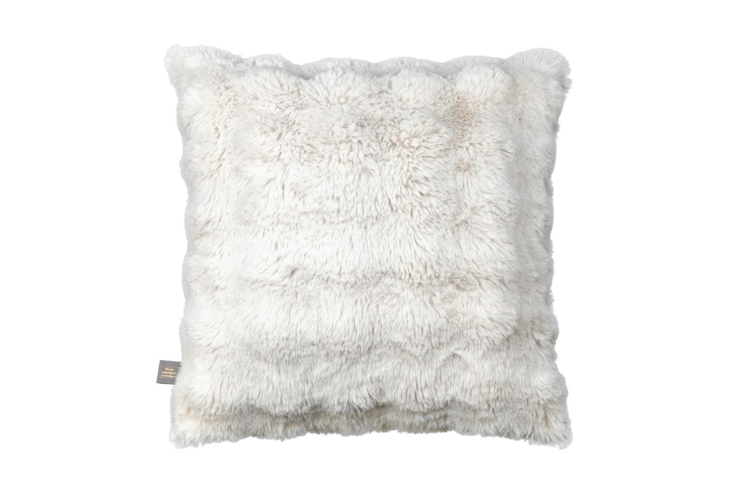 Flynn Faux Fur Cushion | Cream | 50 x 50 cm