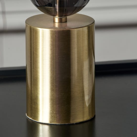 Brass and Glass Table Lamp Brass and Glass Table Lamp