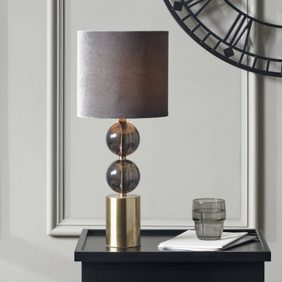 Brass and Glass Table Lamp Brass and Glass Table Lamp