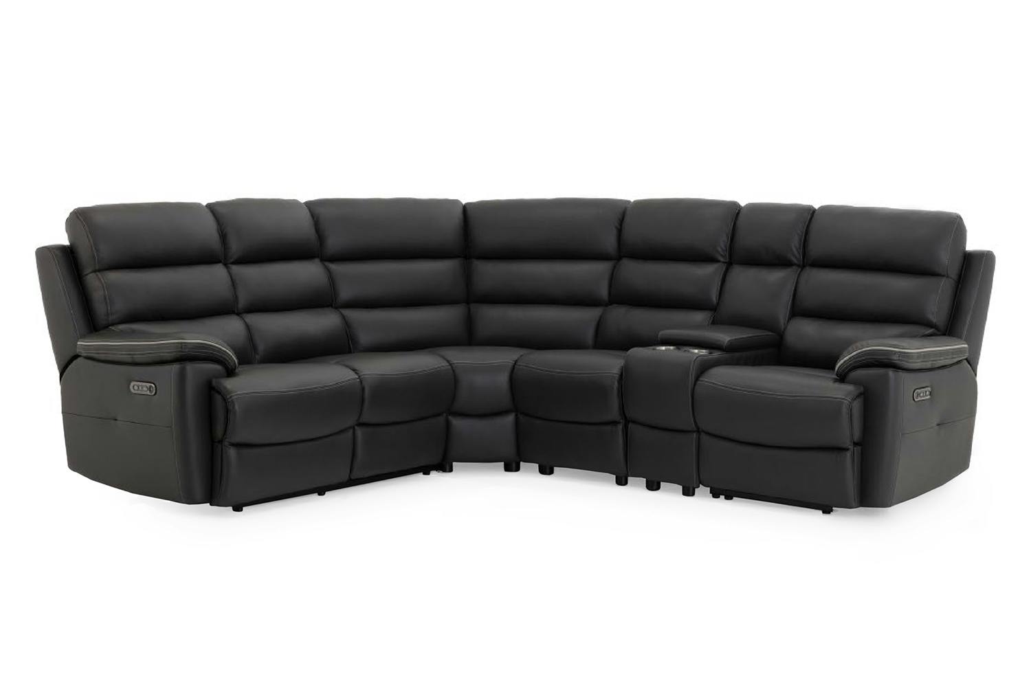 Alec Corner Sofa with Console | Power Recliner | Large