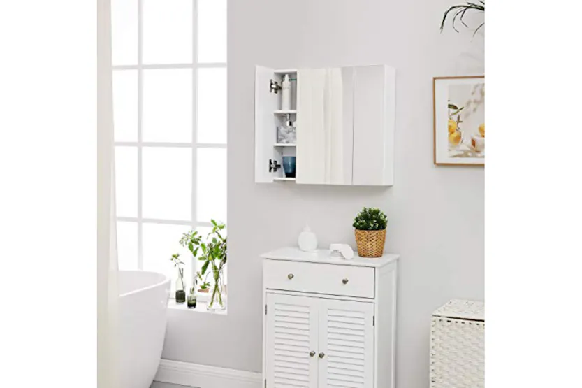 Vasagle Bbk22wtv1 - Mirror Cabinet Vasagle Bbk22wtv1 - Mirror Cabinet