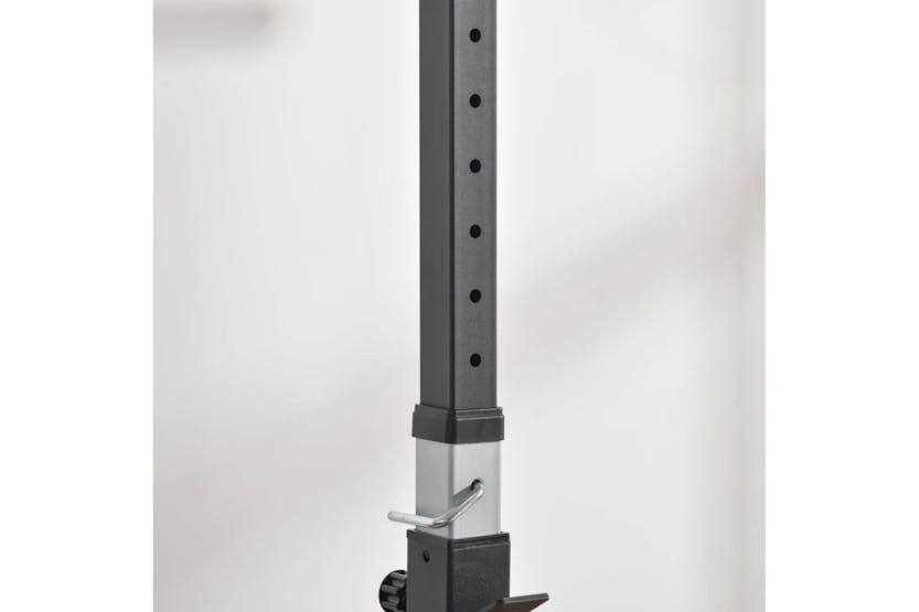 Homcom A91-070v01 Weights Bar Barbell Rack Squat Stand Adjustable Portable Weight Lifting Suitable For Home Gym Training Work Out Homcom A91-070v01 Weights Bar Barbell Rack Squat Stand Adjustable Portable Weight Lifting Suitable For Home Gym Training Work Out