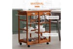 Homcom Wooden Kitchen Trolley Rolling Cart | Honey Homcom Wooden Kitchen Trolley Rolling Cart | Honey