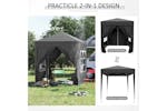 Outsunny Pop Up Gazebo Canopy | Black Outsunny Pop Up Gazebo Canopy | Black