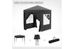 Outsunny Pop Up Gazebo Canopy | Black Outsunny Pop Up Gazebo Canopy | Black