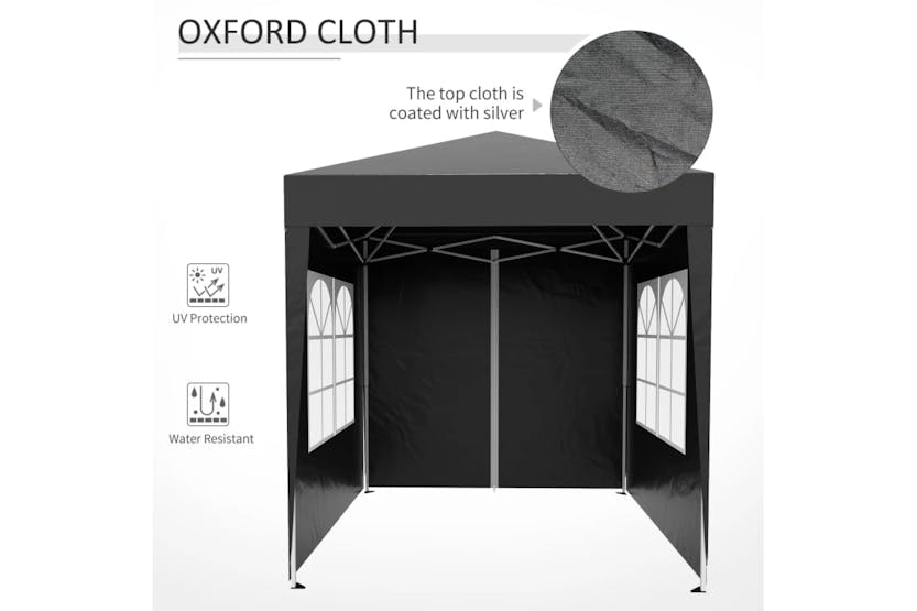 Outsunny Pop Up Gazebo Canopy | Black Outsunny Pop Up Gazebo Canopy | Black