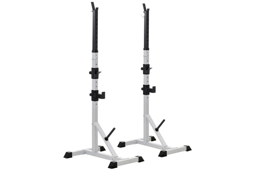 Homcom A91-070v01 Weights Bar Barbell Rack Squat Stand Adjustable Portable Weight Lifting Suitable For Home Gym Training Work Out Homcom A91-070v01 Weights Bar Barbell Rack Squat Stand Adjustable Portable Weight Lifting Suitable For Home Gym Training Work Out