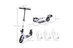 Homcom Foldable Kick Scooter | White Homcom Foldable Kick Scooter | White