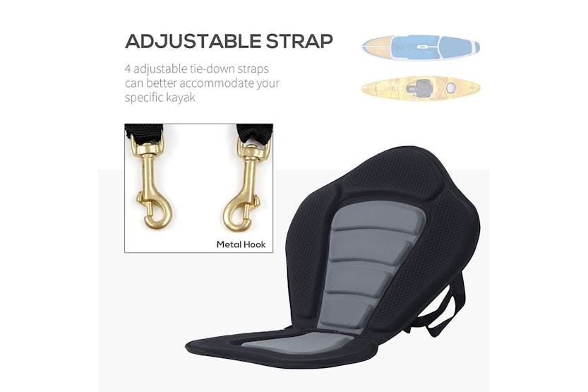 Homcom High Back Detachable Canoe Seat | Black Homcom High Back Detachable Canoe Seat | Black