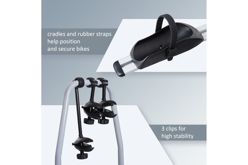Homcom Bicycle Carrier Rear Rack | Black/Silver Homcom Bicycle Carrier Rear Rack | Black/Silver