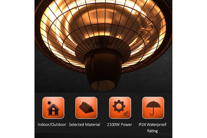 Outsunny Outdoor Electric Heater | Black Outsunny Outdoor Electric Heater | Black