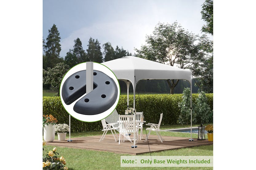 Outsunny Tent Weight Base | Black | 4 Pieces Outsunny Tent Weight Base | Black | 4 Pieces
