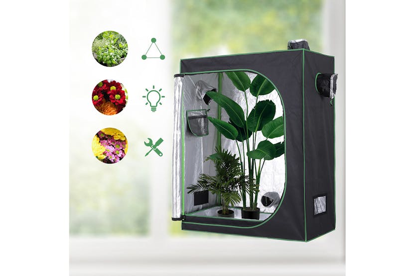 Outsunny Indoor Plant Grow Tent Canopy | Black/Green Outsunny Indoor Plant Grow Tent Canopy | Black/Green
