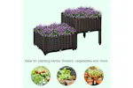 Outsunny Outdoor Garden Planter Box | Brown | Set of 2 Outsunny Outdoor Garden Planter Box | Brown | Set of 2