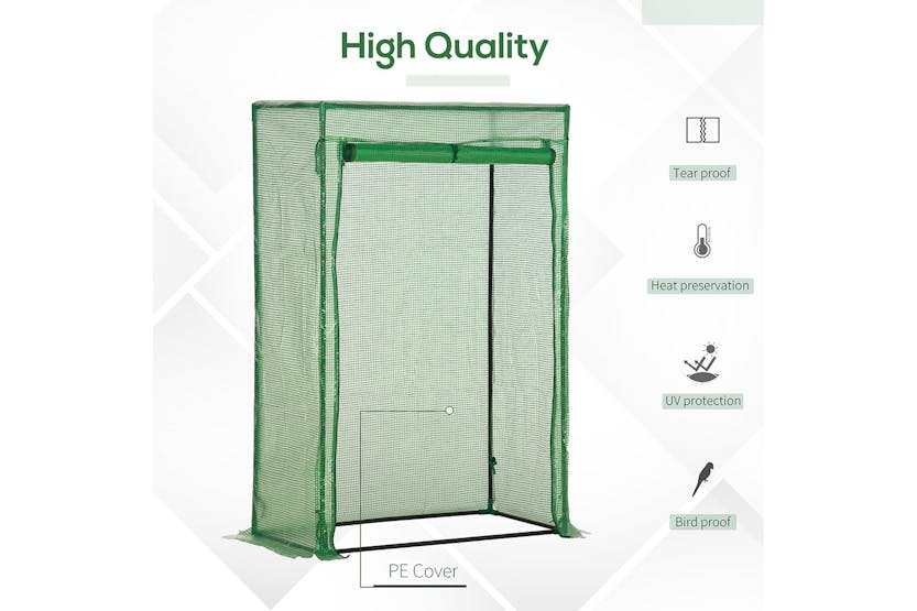 Outsunny Greenhouse Cover with Zipper Roll-Up Door | Green Outsunny Greenhouse Cover with Zipper Roll-Up Door | Green