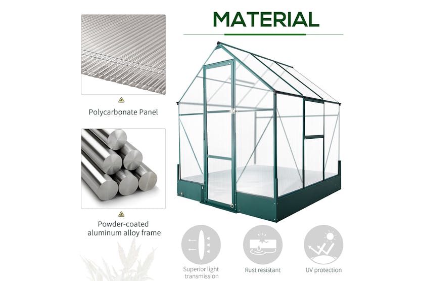Outsunny Outdoor Greenhouse Plant Garden | Transparent/Green Outsunny Outdoor Greenhouse Plant Garden | Transparent/Green