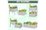 Outsunny Garden Flower Planter Box | Grey | Set of 2 Outsunny Garden Flower Planter Box | Grey | Set of 2