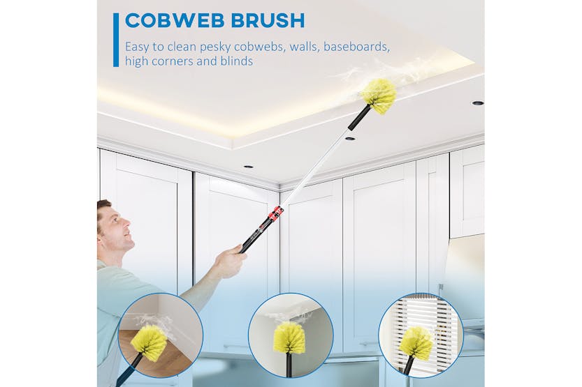 Homcom Extendable Duster Cleaning Kit | Yellow/Grey Homcom Extendable Duster Cleaning Kit | Yellow/Grey