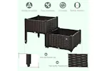 Outsunny Outdoor Garden Planter Box | Brown | Set of 2 Outsunny Outdoor Garden Planter Box | Brown | Set of 2