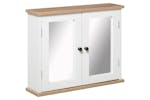 Kleankin Wall Mounted Bathroom Mirror Cabinet | White/Wood Grain Kleankin Wall Mounted Bathroom Mirror Cabinet | White/Wood Grain