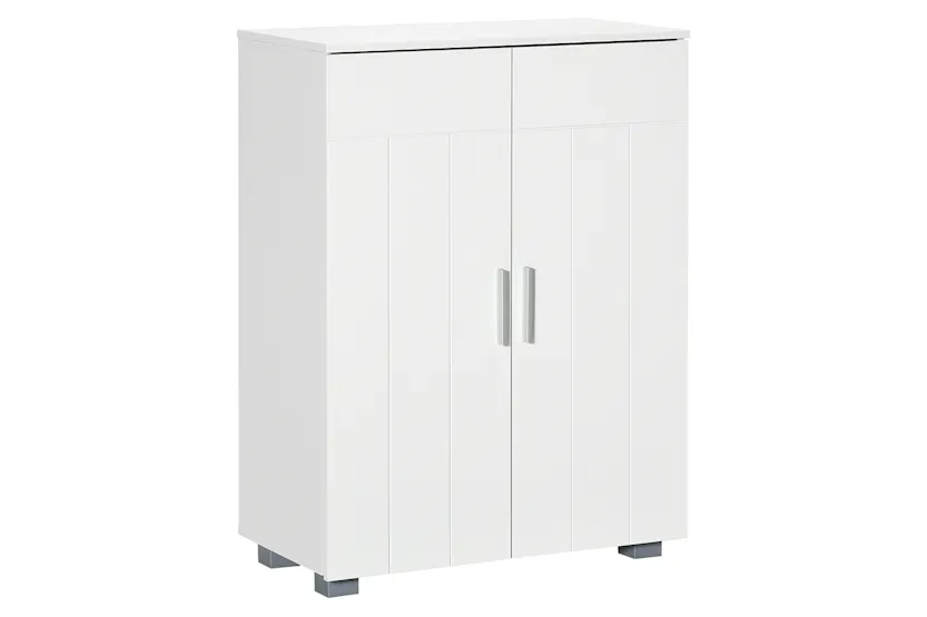 Kleankin Modern Freestanding Bathroom Floor Cabinet | White Kleankin Modern Freestanding Bathroom Floor Cabinet | White