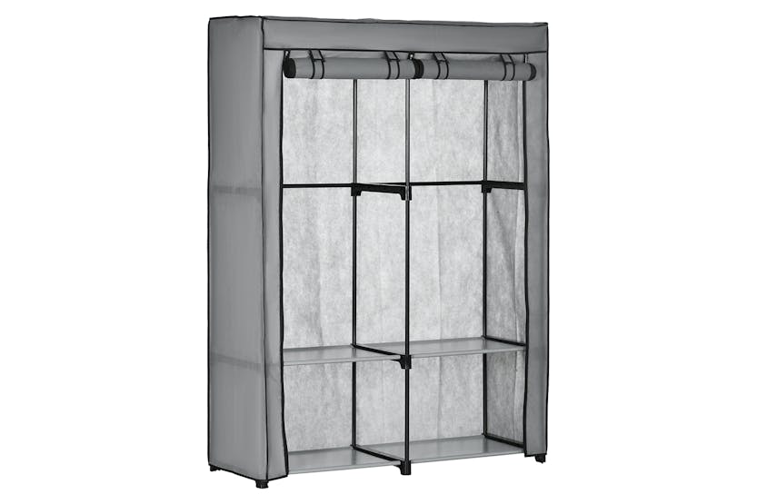 Homcom Portable Fabric Cabinet Wardrobe | Light/Grey Homcom Portable Fabric Cabinet Wardrobe | Light/Grey