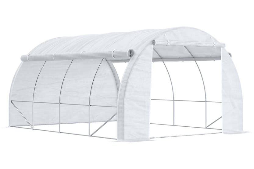Outsunny Steel Frame Greenhouse | White Outsunny Steel Frame Greenhouse | White