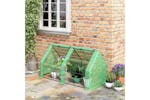 Outsunny Mini Small Greenhouse with Steel Frame | Green Outsunny Mini Small Greenhouse with Steel Frame | Green