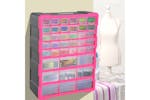 Durhand 39 Drawers Wall Mount Tools Storage Cabinet | Rose Red Durhand 39 Drawers Wall Mount Tools Storage Cabinet | Rose Red