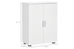 Kleankin Modern Freestanding Bathroom Floor Cabinet | White Kleankin Modern Freestanding Bathroom Floor Cabinet | White
