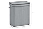 Homcom 100L Bamboo Laundry Basket with Lid | Grey Homcom 100L Bamboo Laundry Basket with Lid | Grey