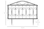 Outsunny Outdoor Picket Fence Panels | 4 Pieces | Black Outsunny Outdoor Picket Fence Panels | 4 Pieces | Black