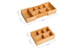 Homcom Expandable Drawer Inserts Wooden Storage Holder Kitchen | Bamboo Homcom Expandable Drawer Inserts Wooden Storage Holder Kitchen | Bamboo