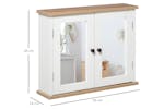 Kleankin Wall Mounted Bathroom Mirror Cabinet | White/Wood Grain Kleankin Wall Mounted Bathroom Mirror Cabinet | White/Wood Grain
