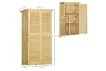 Outsunny Wooden Garden Storage Shed | Natural Outsunny Wooden Garden Storage Shed | Natural